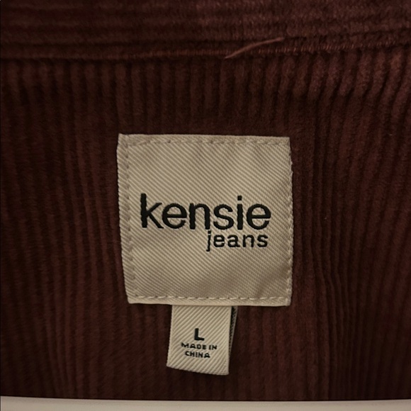 Kensie Women's Utility Corduroy Jacket - Deep Red - Picture 2 of 2